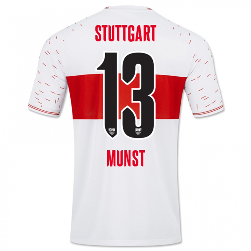 Herren Leonhard Münst #13 Weiß Heimtrikot Trikot 2023/24 T-Shirt Österreich