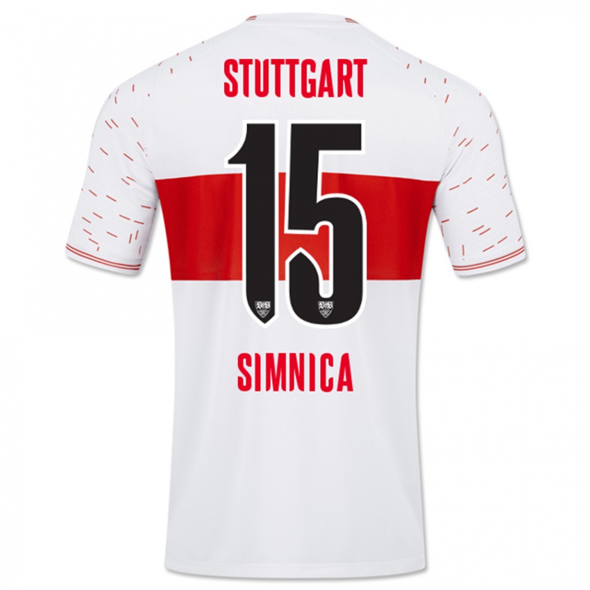 Herren Luan Simnica #15 Weiß Heimtrikot Trikot 2023/24 T-Shirt Österreich