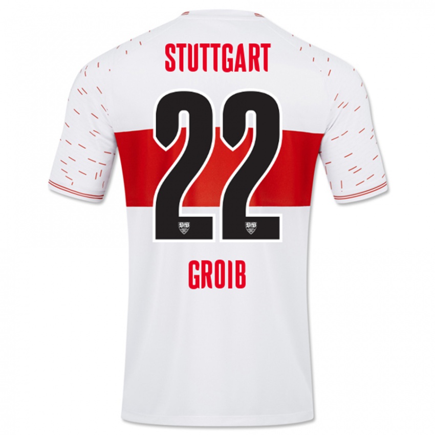 Herren Alexander Groiß #22 Weiß Heimtrikot Trikot 2023/24 T-Shirt Österreich