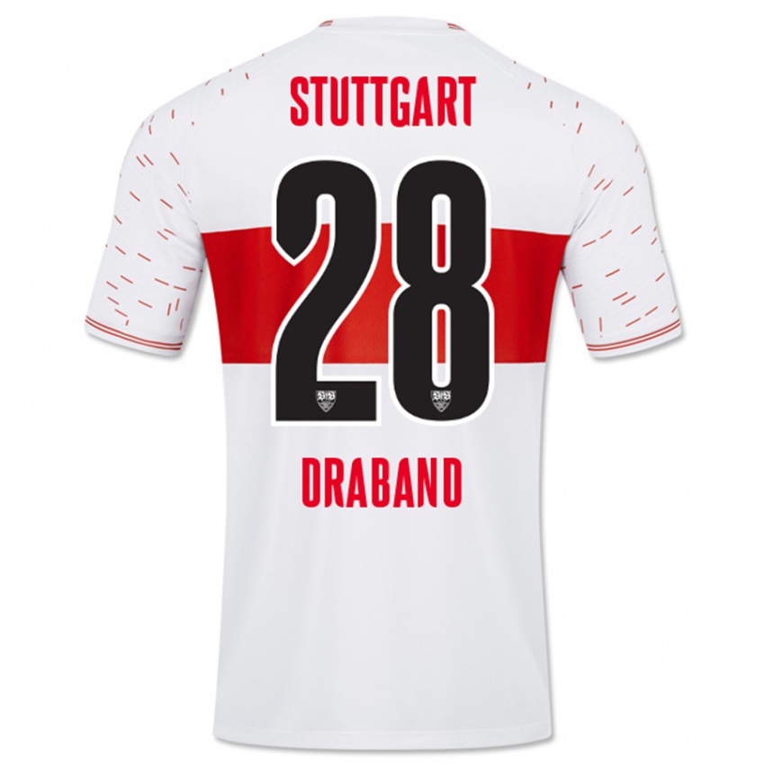 Herren Dominik Draband #28 Weiß Heimtrikot Trikot 2023/24 T-Shirt Österreich