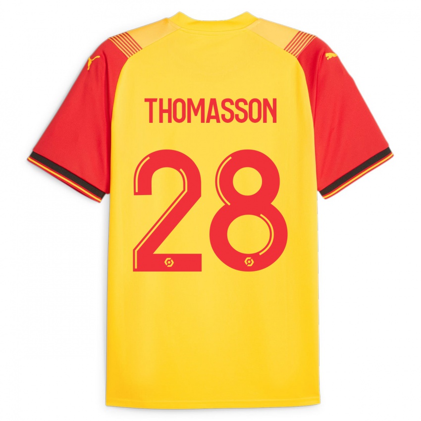 Herren Adrien Thomasson #28 Gelb Heimtrikot Trikot 2023/24 T-Shirt Österreich