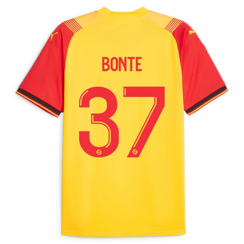 Herren Nolan Bonte #37 Gelb Heimtrikot Trikot 2023/24 T-Shirt Österreich