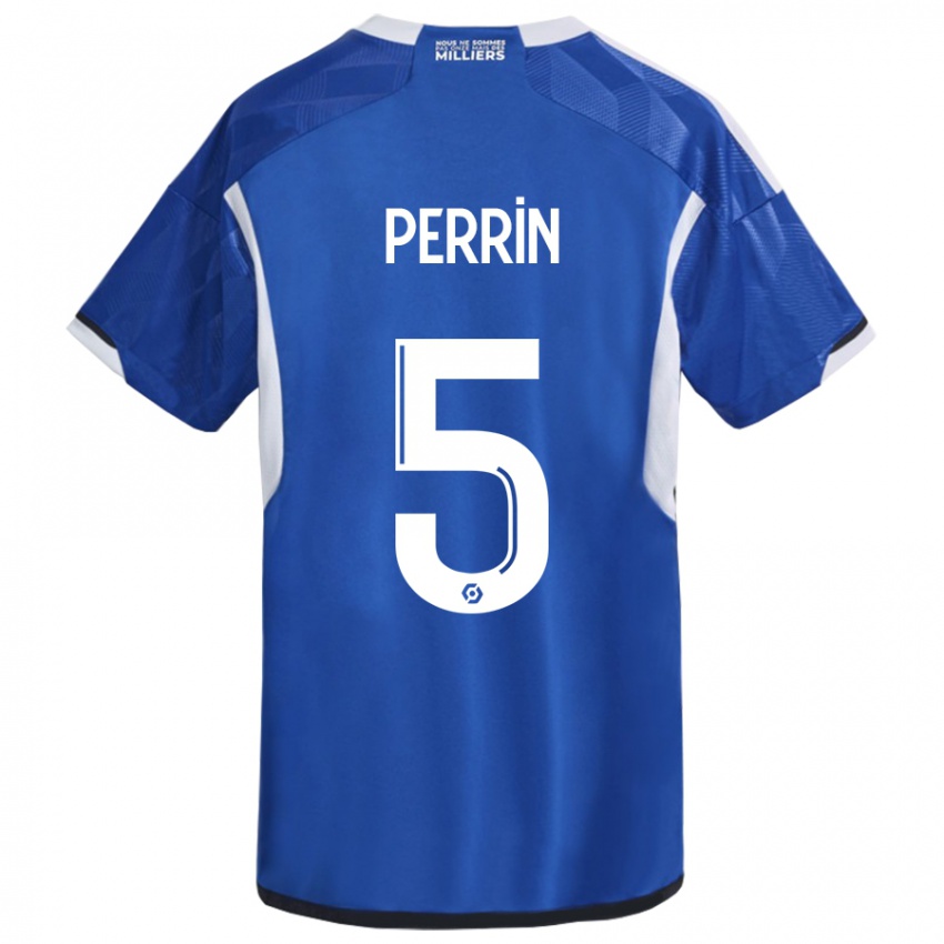 Herren Lucas Perrin #5 Blau Heimtrikot Trikot 2023/24 T-Shirt Österreich