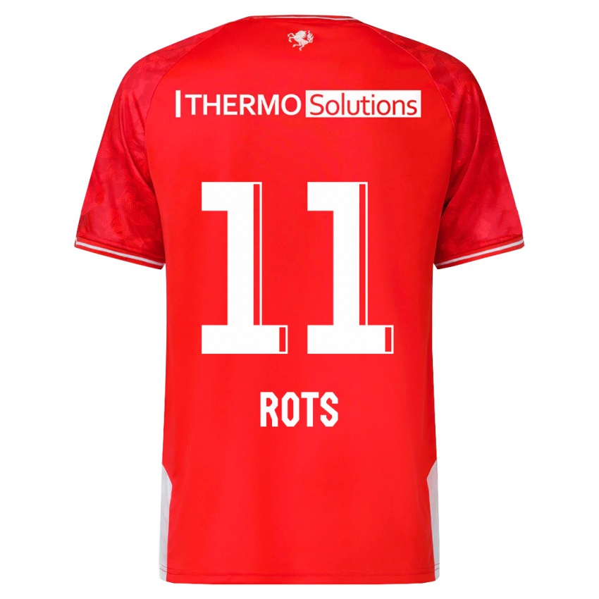 Herren Daan Rots #11 Rot Heimtrikot Trikot 2023/24 T-Shirt Österreich