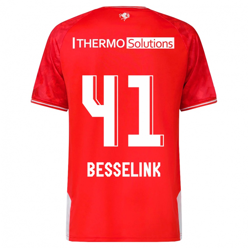 Herren Gijs Besselink #41 Rot Heimtrikot Trikot 2023/24 T-Shirt Österreich