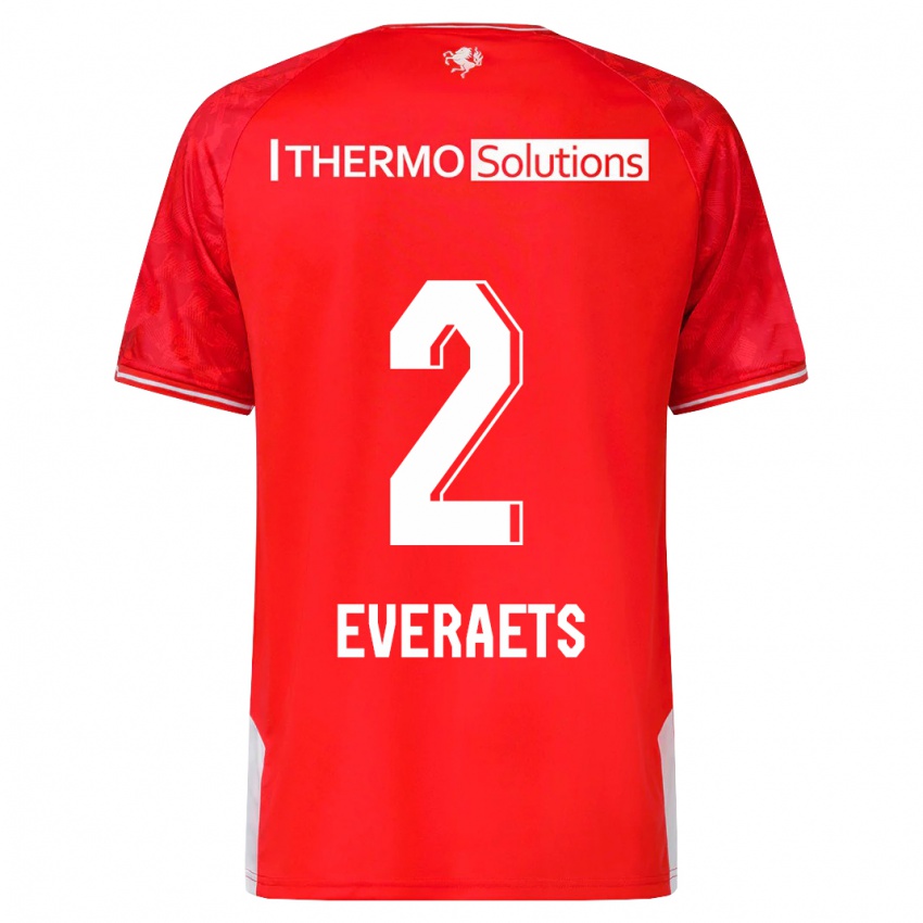 Herren Kim Everaets #2 Rot Heimtrikot Trikot 2023/24 T-Shirt Österreich