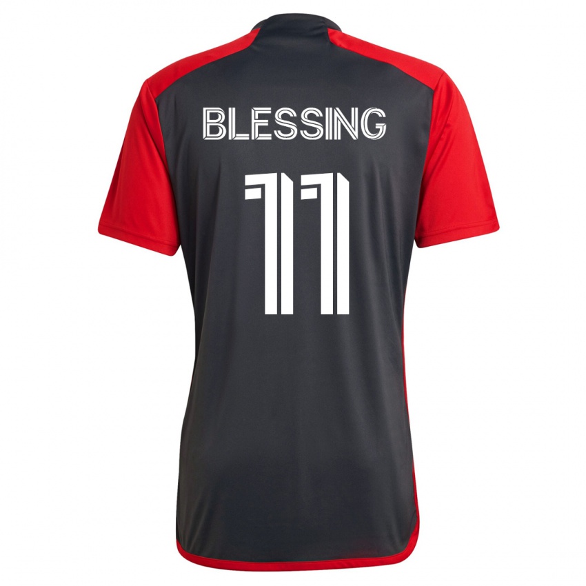 Herren Latif Blessing #11 Grau Heimtrikot Trikot 2023/24 T-Shirt Österreich