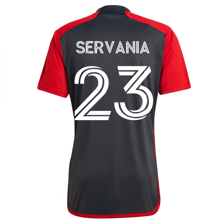 Herren Brandon Servania #23 Grau Heimtrikot Trikot 2023/24 T-Shirt Österreich