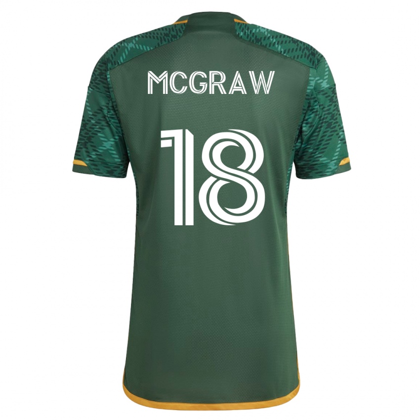 Herren Zac Mcgraw #18 Grün Heimtrikot Trikot 2023/24 T-Shirt Österreich