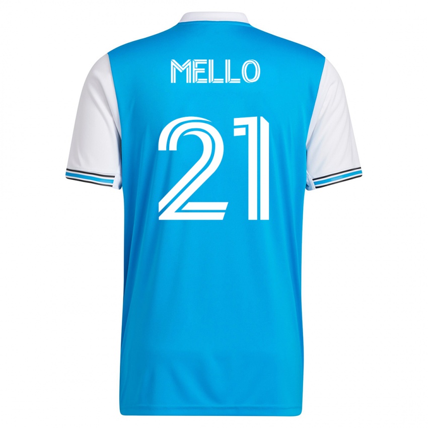 Herren Vinicius Mello #21 Blau Heimtrikot Trikot 2023/24 T-Shirt Österreich