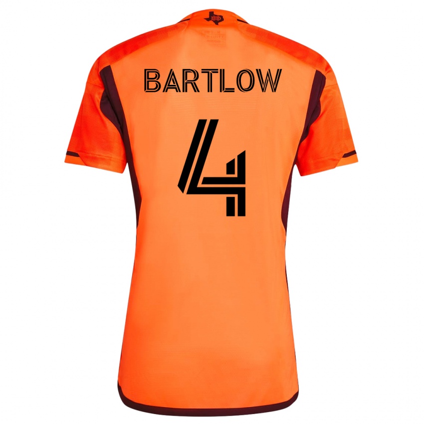 Herren Ethan Bartlow #4 Orangefarben Heimtrikot Trikot 2023/24 T-Shirt Österreich