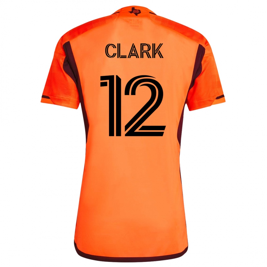 Herren Steve Clark #12 Orangefarben Heimtrikot Trikot 2023/24 T-Shirt Österreich