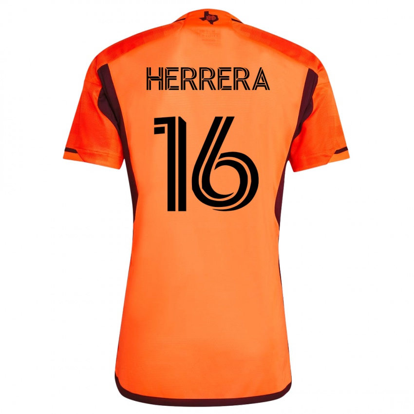 Herren Hector Herrera #16 Orangefarben Heimtrikot Trikot 2023/24 T-Shirt Österreich
