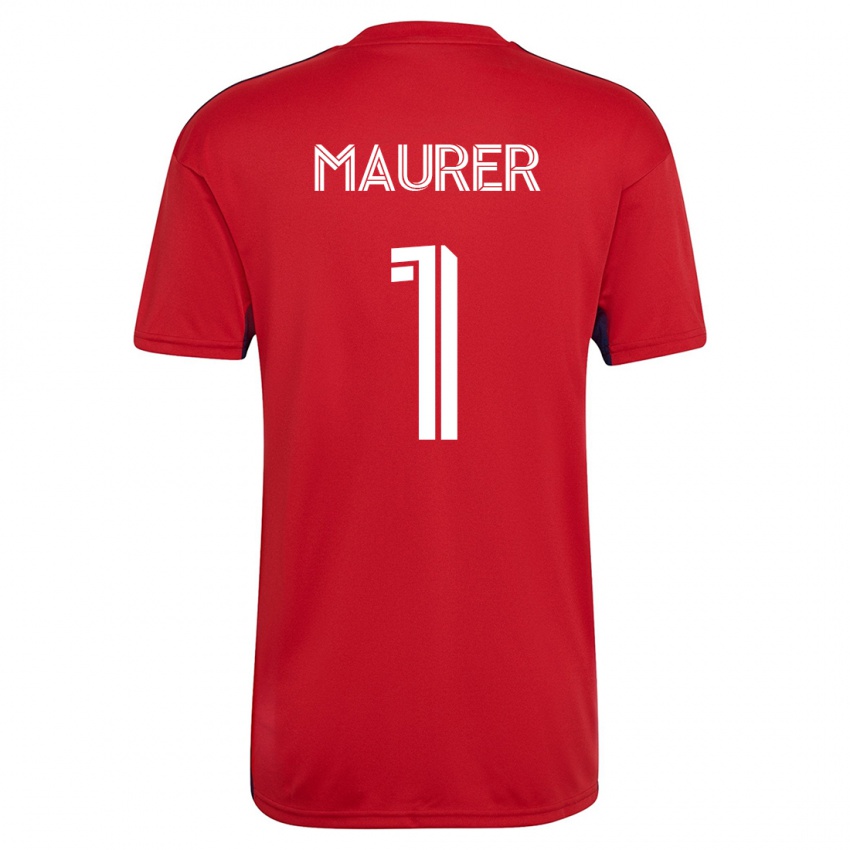 Herren Jimmy Maurer #1 Rot Heimtrikot Trikot 2023/24 T-Shirt Österreich