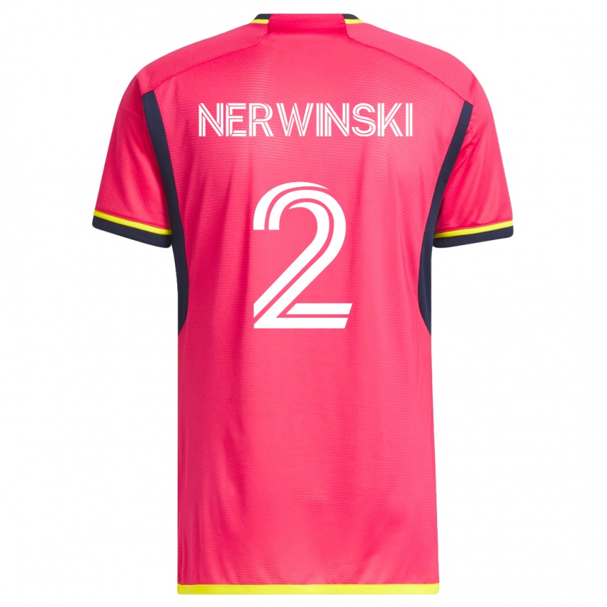 Herren Jake Nerwinski #2 Rosa Heimtrikot Trikot 2023/24 T-Shirt Österreich