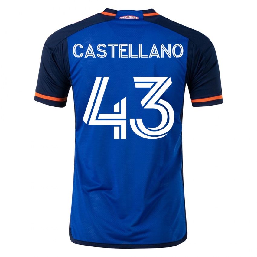 Herren Jesús Castellano #43 Blau Heimtrikot Trikot 2023/24 T-Shirt Österreich