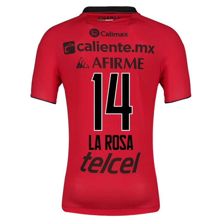 Herren Joselyn De La Rosa #14 Rot Heimtrikot Trikot 2023/24 T-Shirt Österreich