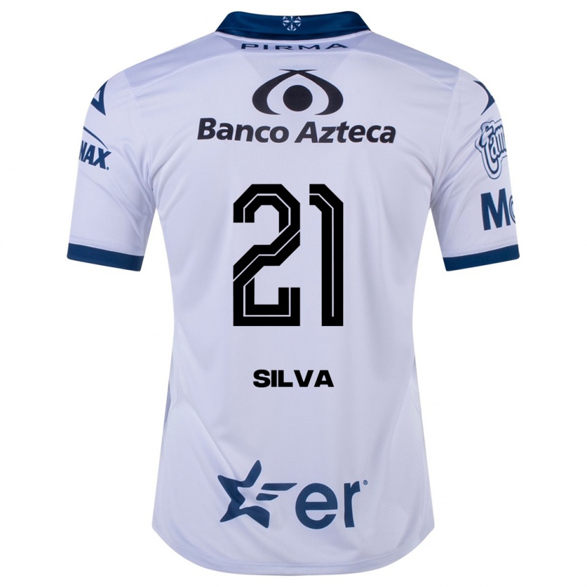 Herren Gastón Silva #21 Weiß Heimtrikot Trikot 2023/24 T-Shirt Österreich