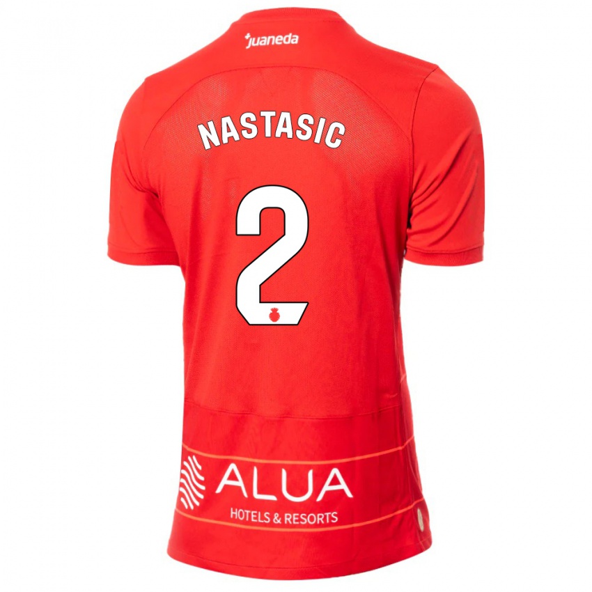 Herren Matija Nastasic #2 Rot Heimtrikot Trikot 2023/24 T-Shirt Österreich