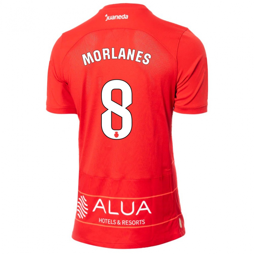 Herren Manu Morlanes #8 Rot Heimtrikot Trikot 2023/24 T-Shirt Österreich