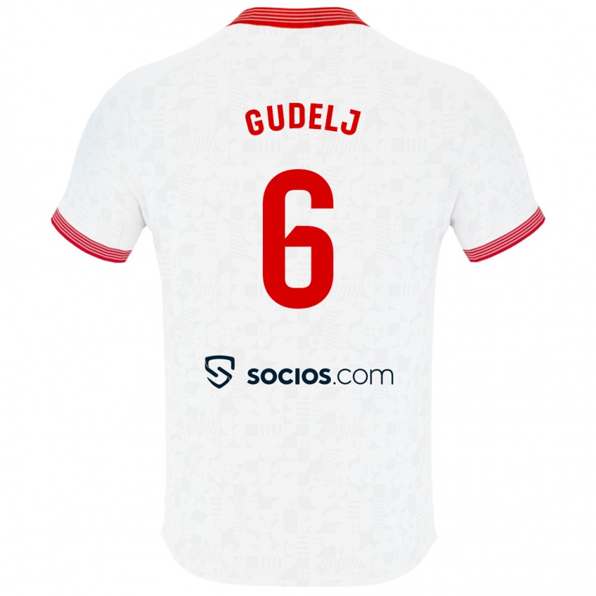 Herren Nemanja Gudelj #6 Weiß Heimtrikot Trikot 2023/24 T-Shirt Österreich