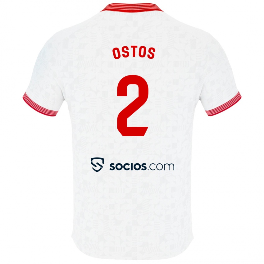 Herren Fran Ostos #2 Weiß Heimtrikot Trikot 2023/24 T-Shirt Österreich