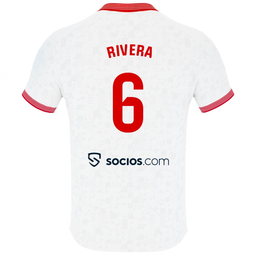 Herren Pablo Rivera #6 Weiß Heimtrikot Trikot 2023/24 T-Shirt Österreich