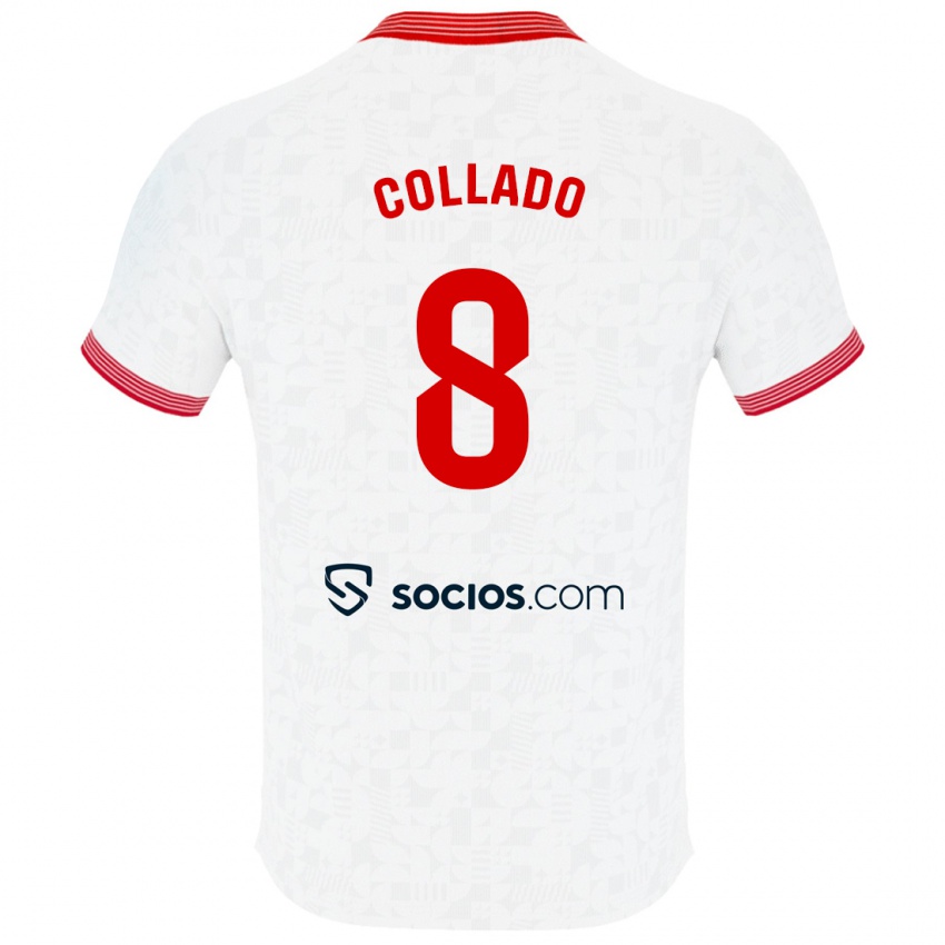 Herren Alberto Collado #8 Weiß Heimtrikot Trikot 2023/24 T-Shirt Österreich