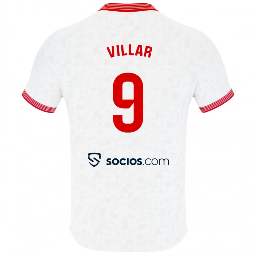 Herren Iker Villar #9 Weiß Heimtrikot Trikot 2023/24 T-Shirt Österreich