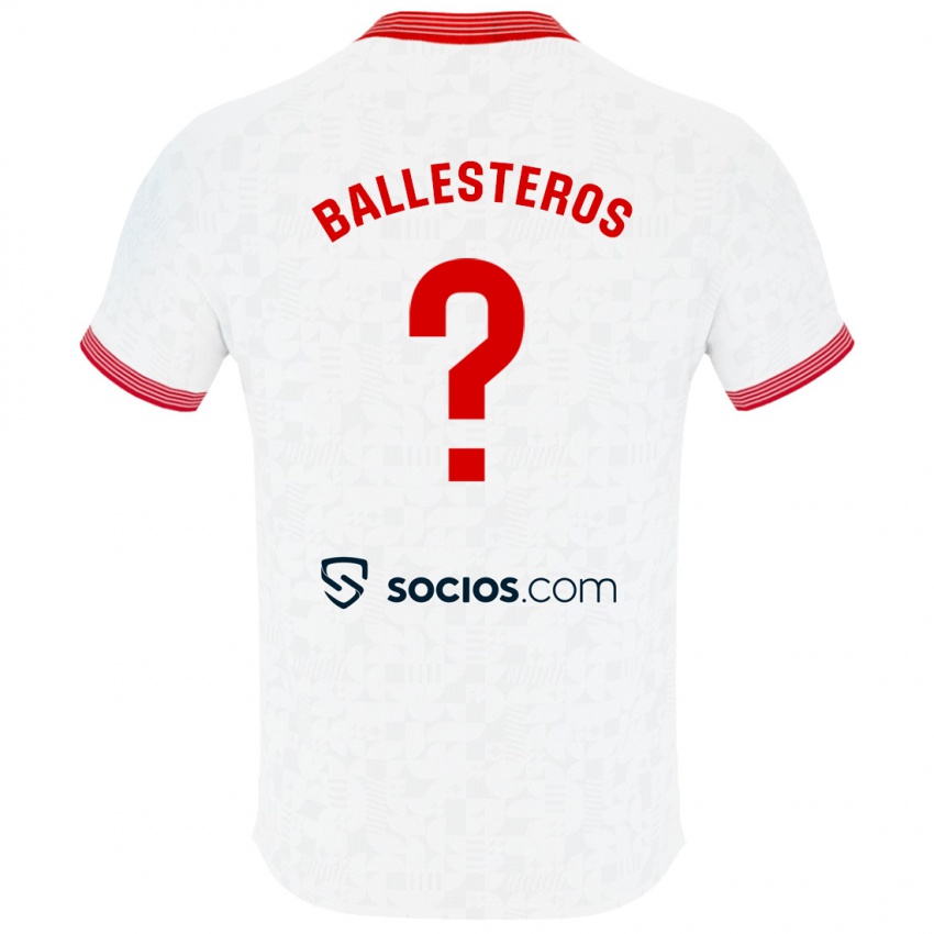 Herren Gonzalo Ballesteros #0 Weiß Heimtrikot Trikot 2023/24 T-Shirt Österreich