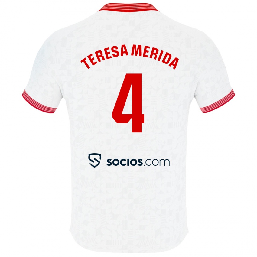 Herren Teresa Merida #4 Weiß Heimtrikot Trikot 2023/24 T-Shirt Österreich