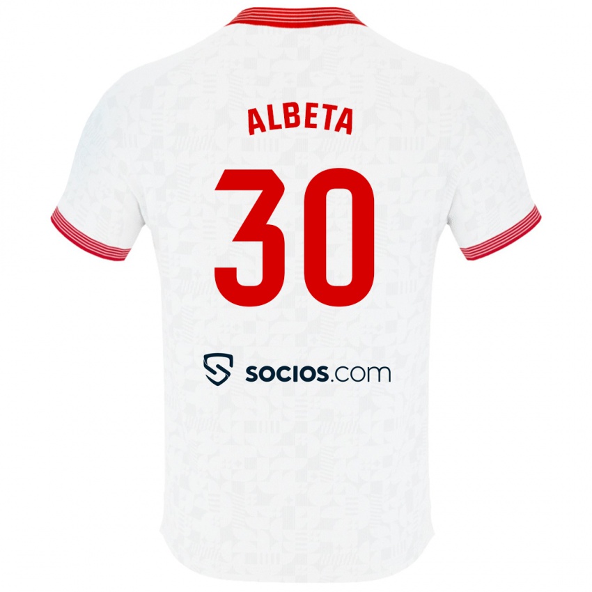 Herren Alba María López Montiel #30 Weiß Heimtrikot Trikot 2023/24 T-Shirt Österreich