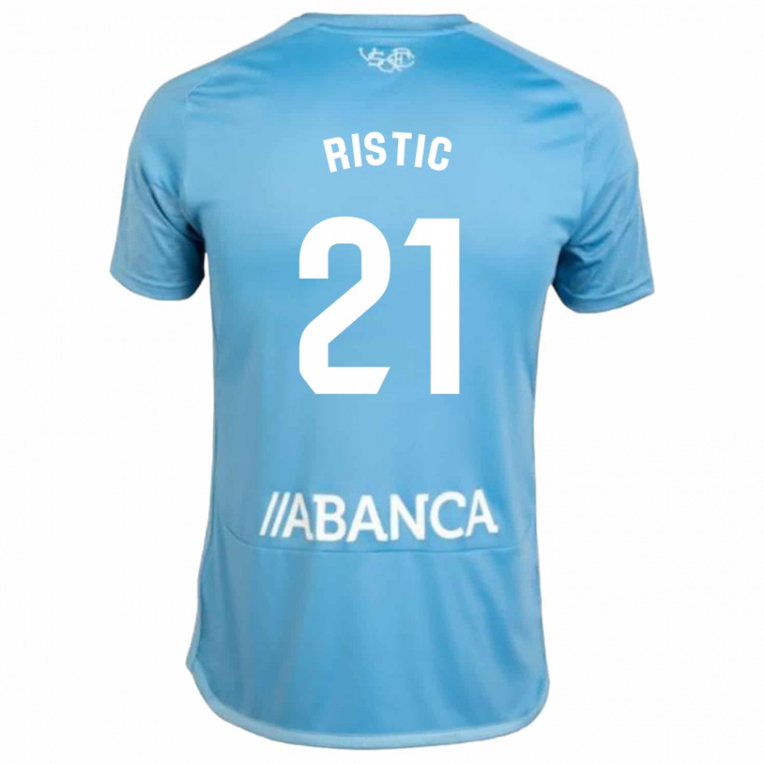 Herren Mihailo Ristic #21 Blau Heimtrikot Trikot 2023/24 T-Shirt Österreich