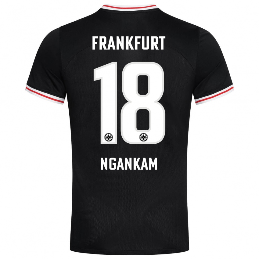 Herren Jessic Ngankam #18 Schwarz Auswärtstrikot Trikot 2023/24 T-Shirt Österreich