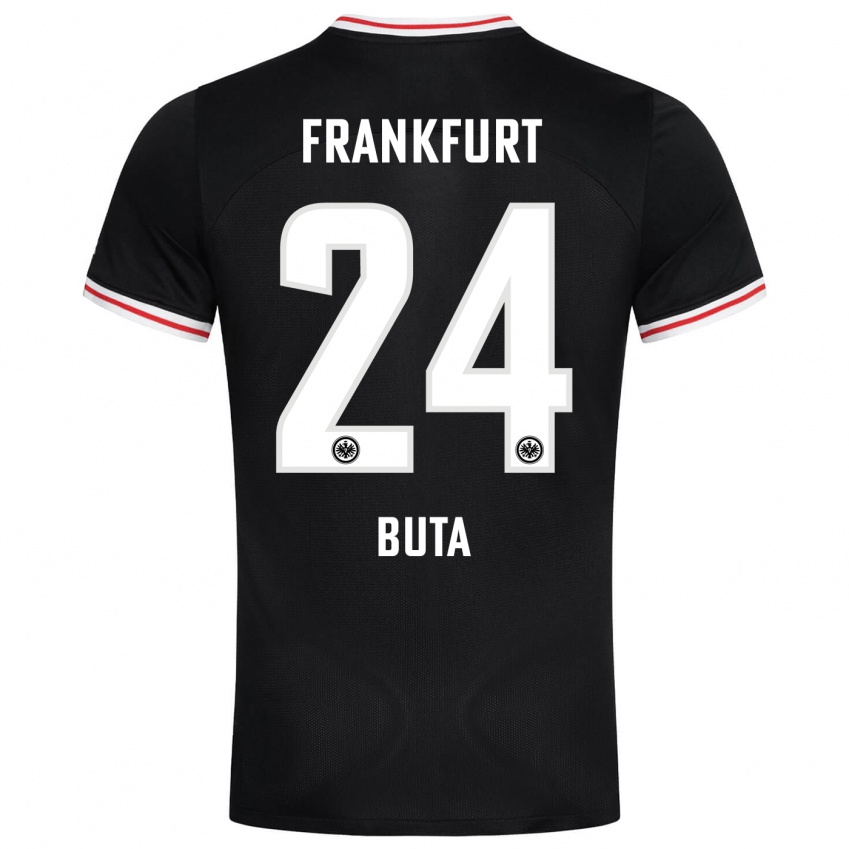 Herren Aurélio Buta #24 Schwarz Auswärtstrikot Trikot 2023/24 T-Shirt Österreich