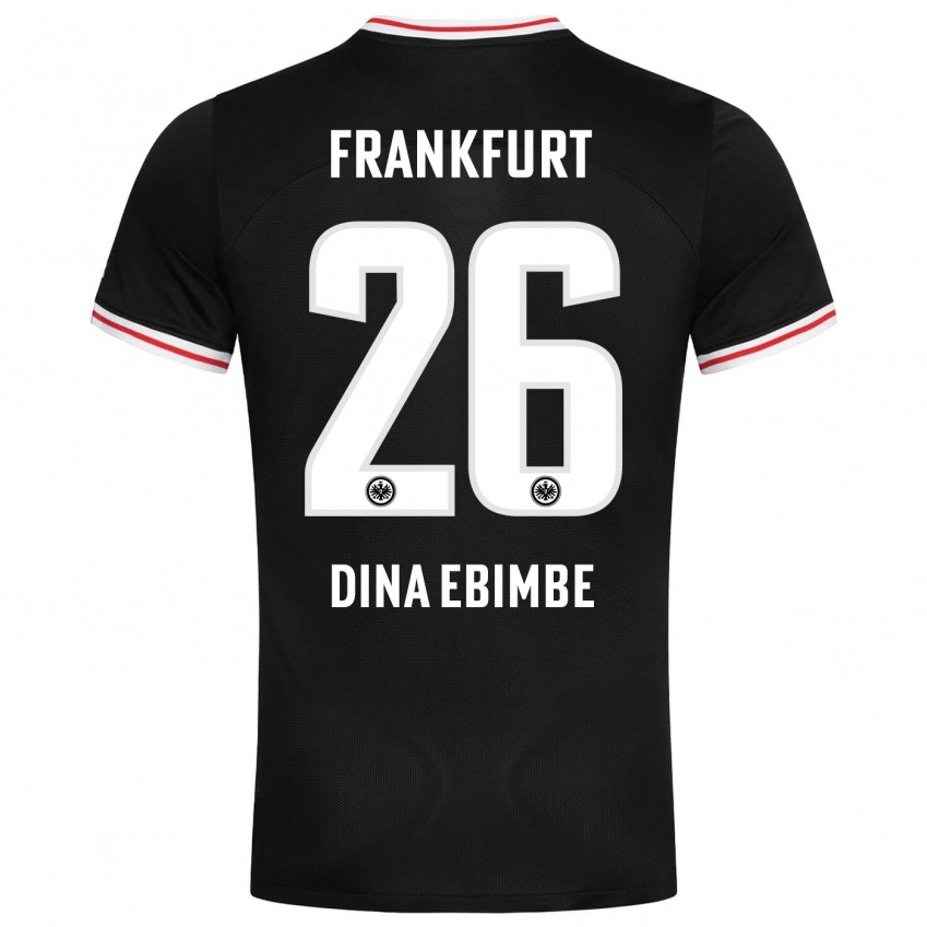 Herren Junior Dina Ebimbe #26 Schwarz Auswärtstrikot Trikot 2023/24 T-Shirt Österreich