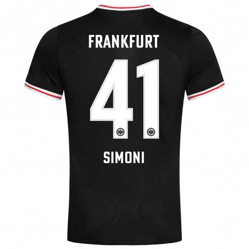 Herren Simon Simoni #41 Schwarz Auswärtstrikot Trikot 2023/24 T-Shirt Österreich