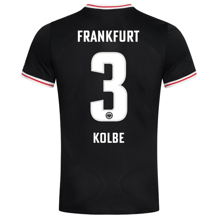 Herren Louis Kolbe #3 Schwarz Auswärtstrikot Trikot 2023/24 T-Shirt Österreich