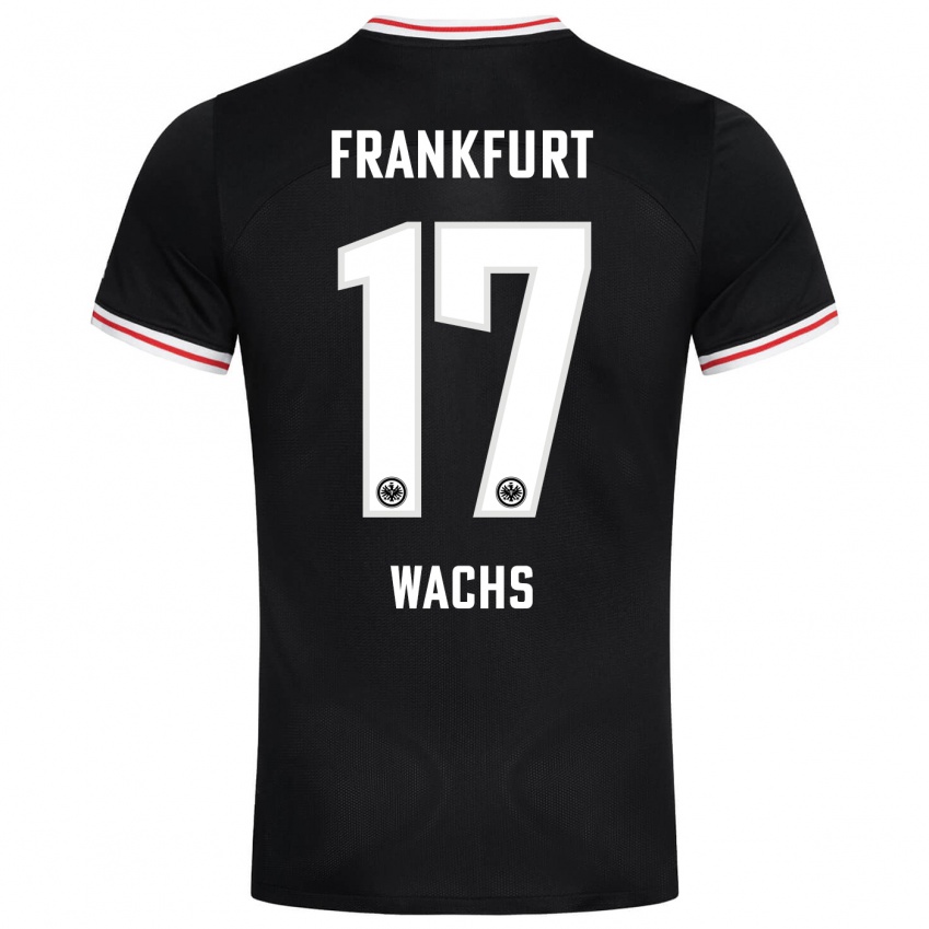 Herren Marc Wachs #17 Schwarz Auswärtstrikot Trikot 2023/24 T-Shirt Österreich