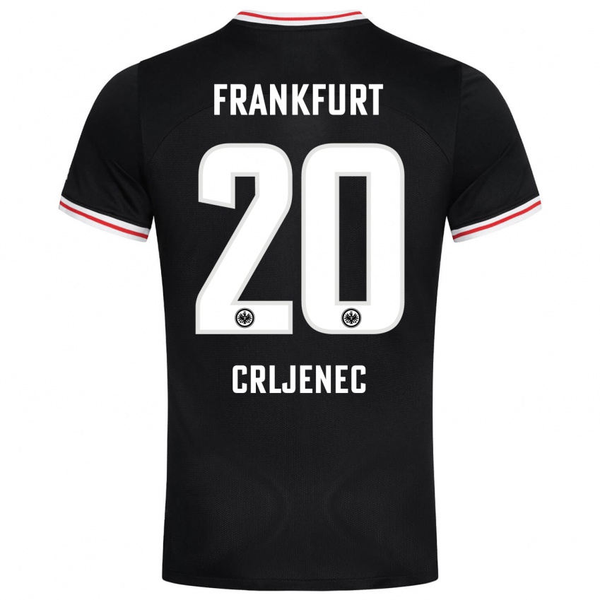 Herren Dominik Crljenec #20 Schwarz Auswärtstrikot Trikot 2023/24 T-Shirt Österreich