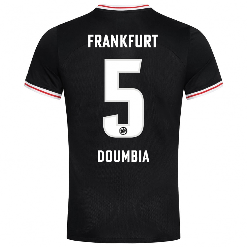 Herren Fousseny Doumbia #5 Schwarz Auswärtstrikot Trikot 2023/24 T-Shirt Österreich