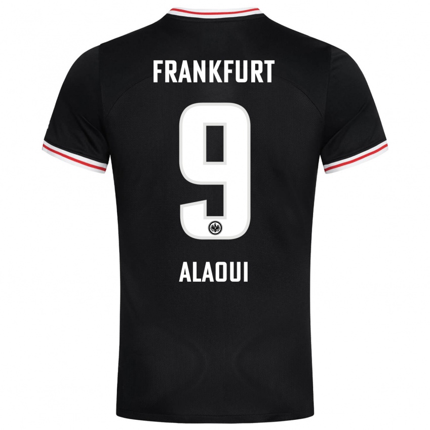 Herren Anas Alaoui #9 Schwarz Auswärtstrikot Trikot 2023/24 T-Shirt Österreich