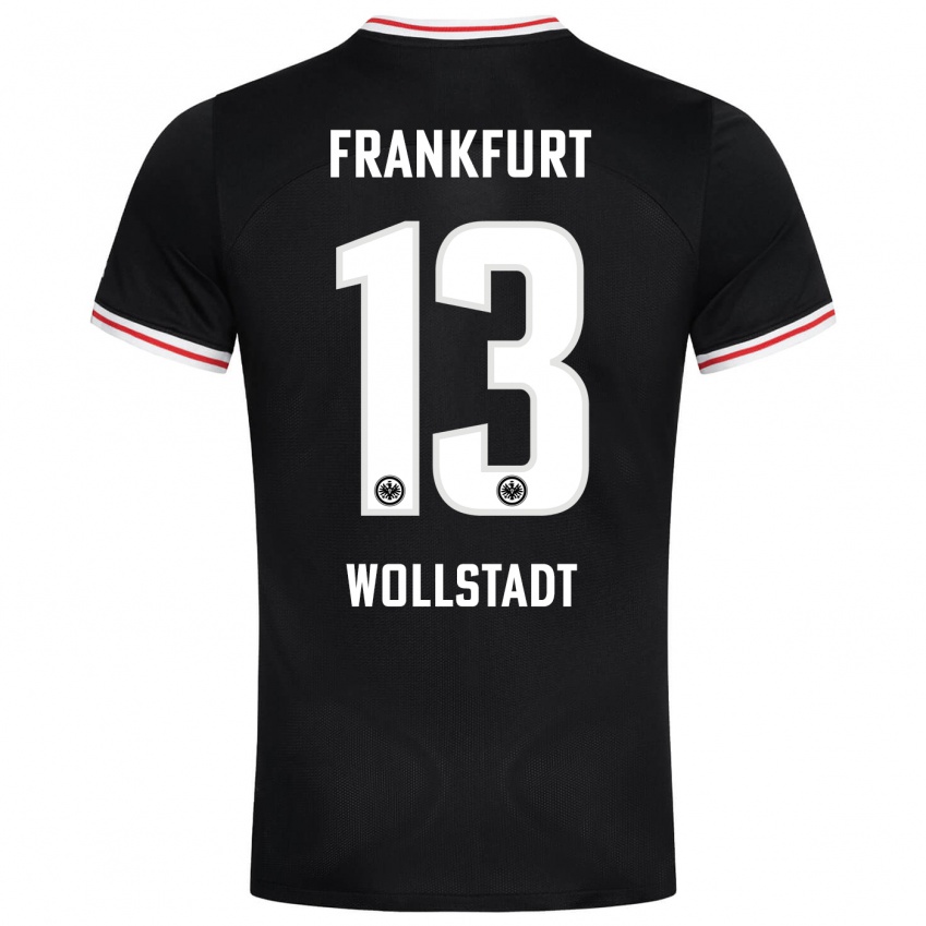 Herren Fabio Wollstadt #13 Schwarz Auswärtstrikot Trikot 2023/24 T-Shirt Österreich