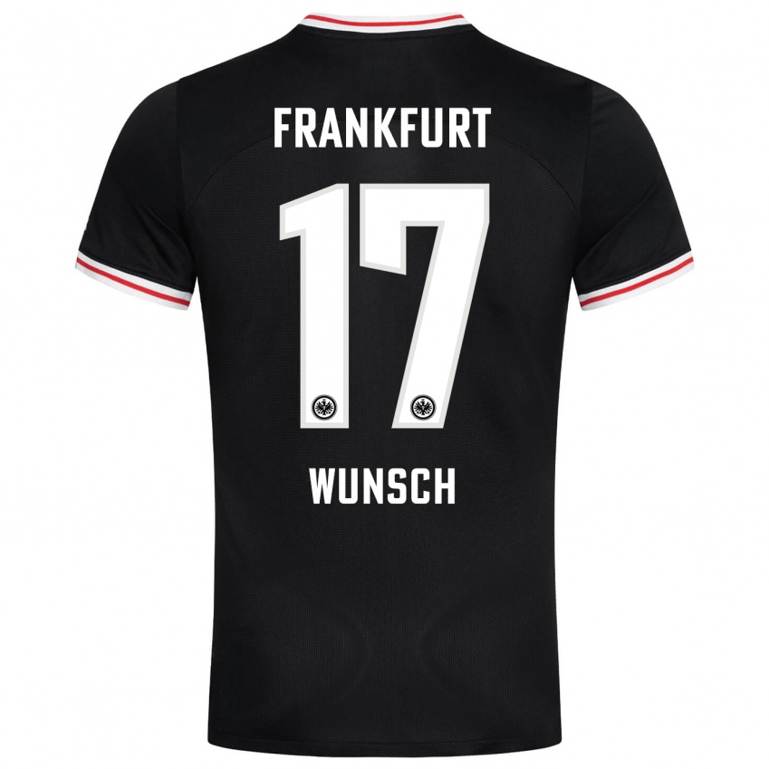 Herren Paul Wünsch #17 Schwarz Auswärtstrikot Trikot 2023/24 T-Shirt Österreich