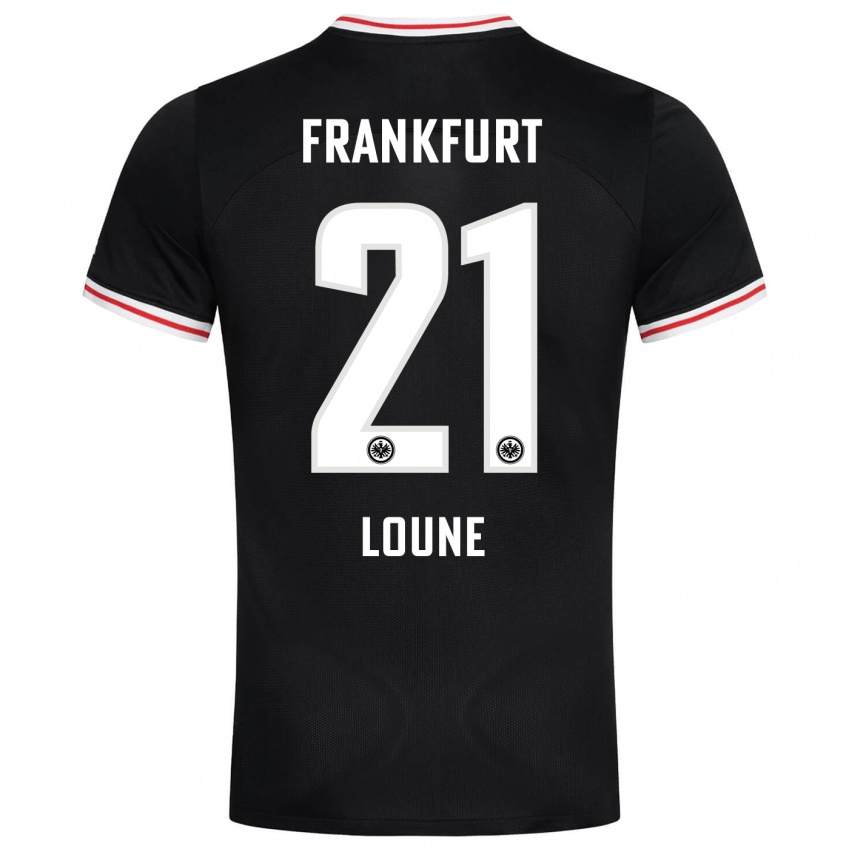 Herren Adam Loune #21 Schwarz Auswärtstrikot Trikot 2023/24 T-Shirt Österreich