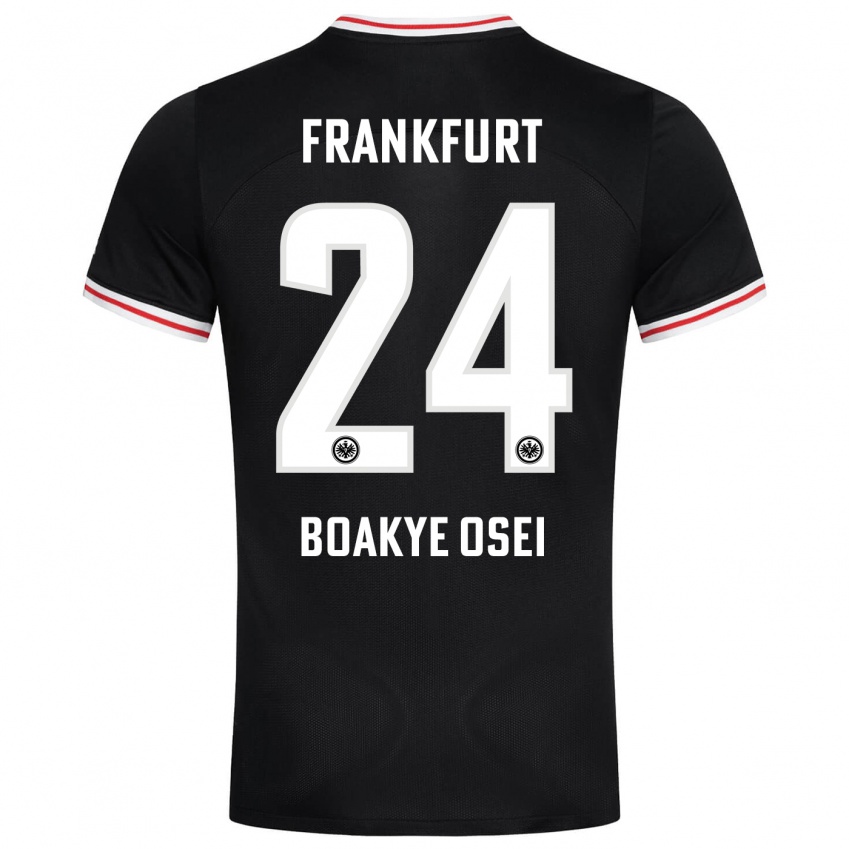 Herren Derek Boakye-Osei #24 Schwarz Auswärtstrikot Trikot 2023/24 T-Shirt Österreich