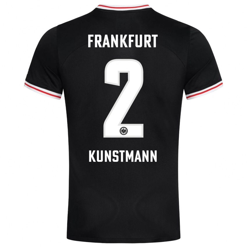 Herren Kelvin Kunstmann #2 Schwarz Auswärtstrikot Trikot 2023/24 T-Shirt Österreich