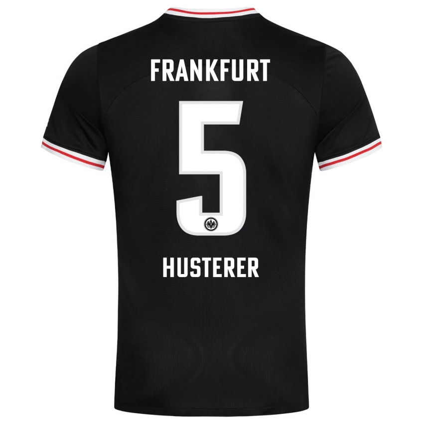 Herren Lean Husterer #5 Schwarz Auswärtstrikot Trikot 2023/24 T-Shirt Österreich