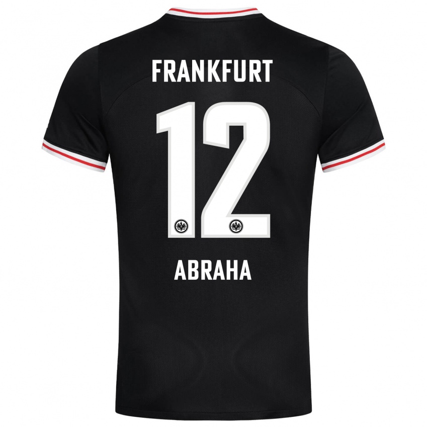 Herren Natnael Abraha #12 Schwarz Auswärtstrikot Trikot 2023/24 T-Shirt Österreich