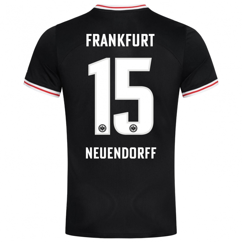 Herren Nilo Neuendorff #15 Schwarz Auswärtstrikot Trikot 2023/24 T-Shirt Österreich